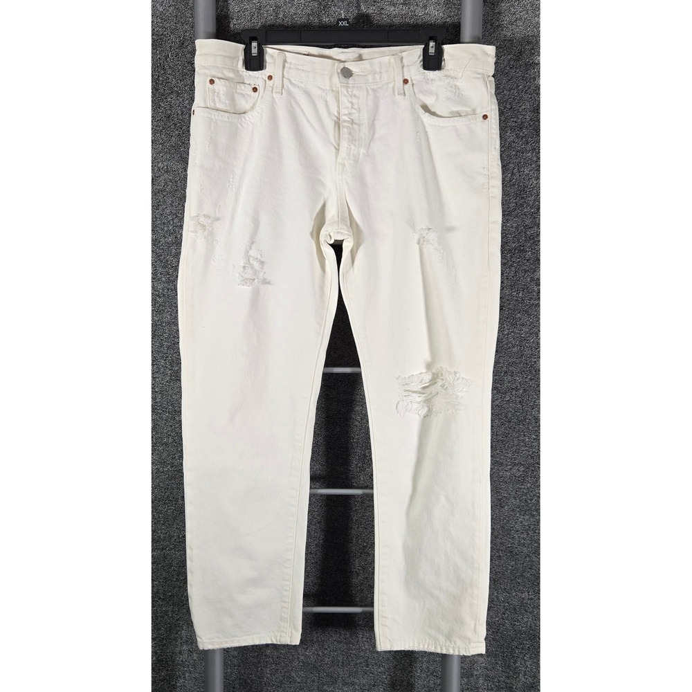 Gap 1969 Sexy Boyfriend Jeans White Distressed Relaxed Fit Size 28